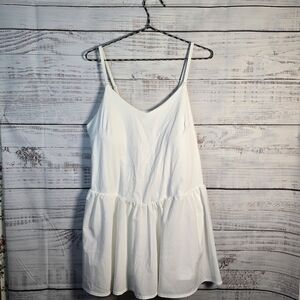 NWT JoyLab White Cami Dress w/ Built-In Shorts With Pockets And Bra XXL